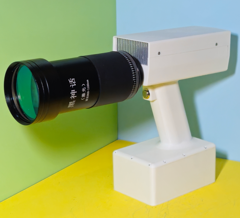 KX260-DIY Laser Cannon. Handheld 260W (Battery DC 33V 5Ah; Wavelength 915). cannon lens. Range 50 m. Battery life 5 years, with fast charging.